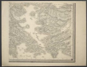 Carte Generale Dela Turquie D'Europe A La Droite Du Danube Ou Des Beglerbegliks De Roum-Jli, Bosna Et Moree