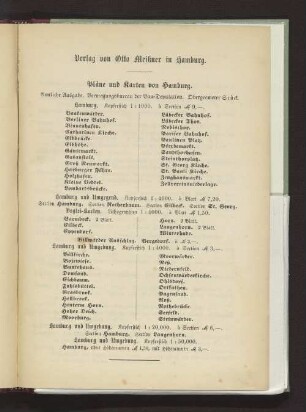 Verlag von Otto Meißner in Hamburg