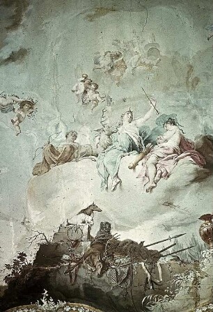 Großes Deckenbild: Triumph der Diana