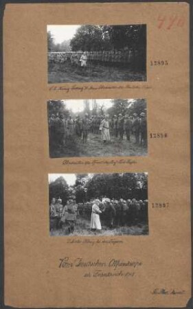 Abschreiten der Front des Inf. Leib. Regts.