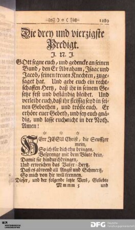 Die drey und vierzigste Predigt.