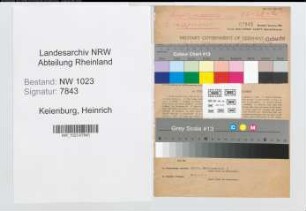 Entnazifizierung Heinrich Keienburg , geb. 09.02.1890 (Kaufmann)