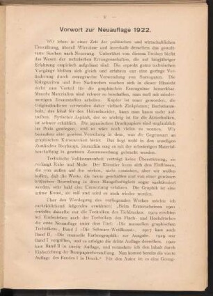 Vorwort zur Neuauflage 1922.