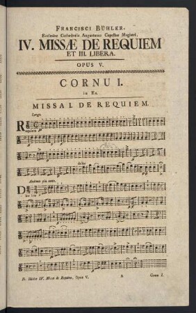 1-3, Missa I. De Requiem - Cornu I.