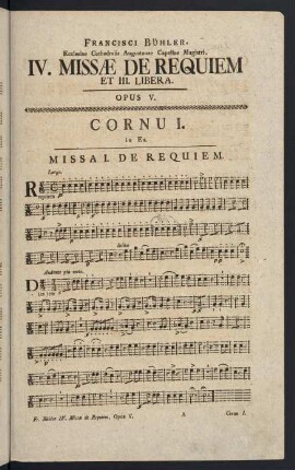 1-3, Missa I. De Requiem - Cornu I.