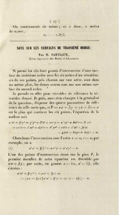 Note sur les surfaces du troisiéme ordre.