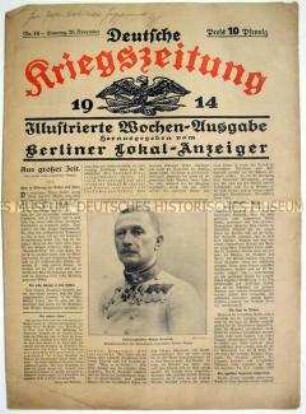 Illustrierte Wochen-Ausgabe des "Berliner Lokal-Anzeiger" mit Bildberichten vom aktuellen Kriegsgeschehen