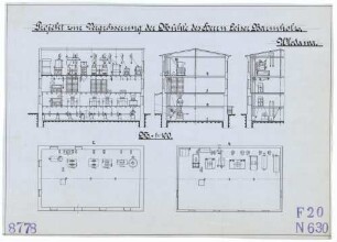 Technische Zeichnung : Projekt zur Vergrößerung der Mühle des Herrn Leiser Barmholz, Wlodawa