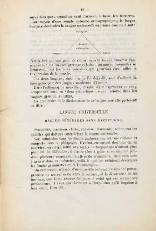 Langue universelle. Règles générales sans exceptions