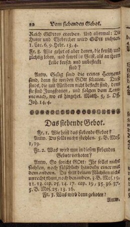 Das siebende Gebot. - Das achte Gebot.