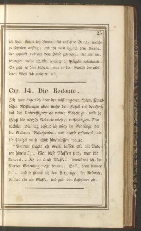 Cap. 14. Die Redoute