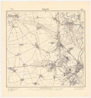 Regionalplanung Bitterfeld-Delitzsch: Planungsunterlage Messtischkarte 1902 (1921), Teilblatt 2461 (Bitterfeld-West), 1:25000