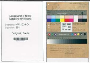 Entnazifizierung Paula Doligkeit , geb. 31.12.1901 (Lehrerin)