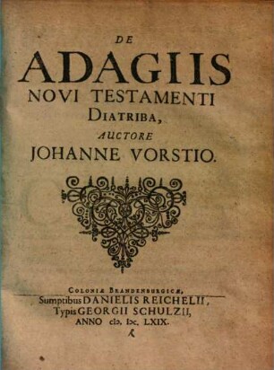 De adagiis Novi Testamenti diatriba