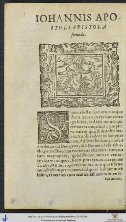 IOHANNIS APOSTOLI EPISTOLA secunda