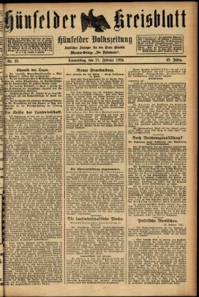 Ausgabe vom Donnerstag, den 21. Februar 1924.