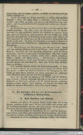 D. Die wichtigsten Arbeiten zum Haltbarmachen der verschiedenen Naturprodukte