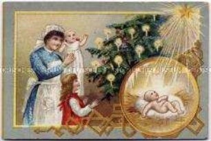 Weihnachtsbaum in der Werbung - Sammelbild der Cichorien-Fabrik Clemens Jacob Reichard Neuwied/Rh.