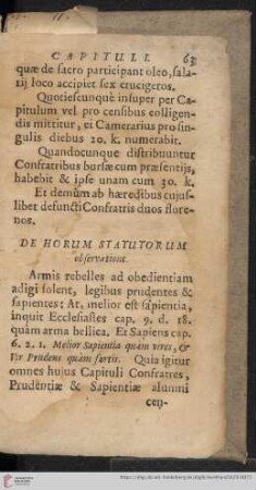 De horum statutorum observatione