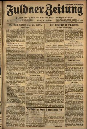 Ausgabe vom Freitag, den 17. April 1925.