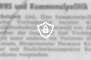VHS und Kommunalpolitik