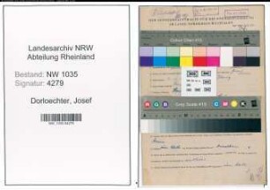 Entnazifizierung Josef Dorloechter , geb. 02.01.1900 (Hauer)
