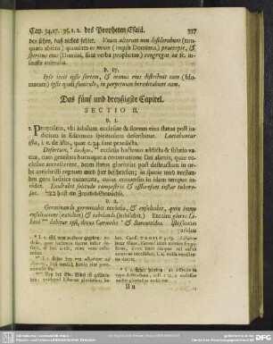 Das fünf und dreyßigste Capitel. Sectio II : fünf und dreyßigste Capitel. Sectio II