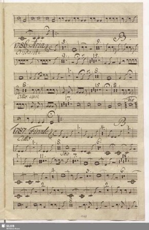 1787. Finale: Fra quest'ombre e queste piante / Fabrizi, V.