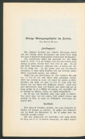 Einige Bewegungsspiele im Freien.