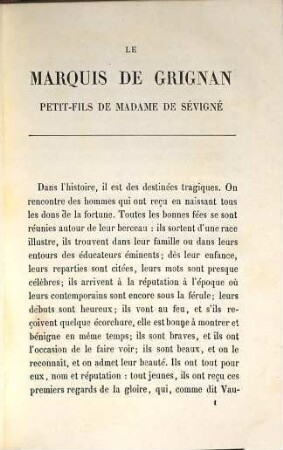 Le marquis de Grignan petit-fils de madame de Sévigné : Ouvrage couronné par l'académie française