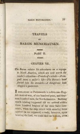 Travels of Baron Munchausen. Part II.