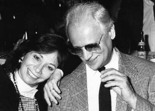 Sarah und Ephraim Kishon, Oktober 1988, Buchmesse Frankfurt isrealischer Schriftsteller