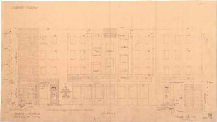 Fischer, Theodor; München - Westend, Bergmannstr.; Ledigenheim - Südseite (Ansicht)