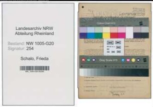 Entnazifizierung Frieda Schalo , geb. 05.08.1909 (Schreiner)