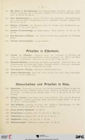Arbeiten in Elfenbein (Nr.117-120)