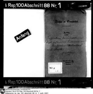 Konskriptionsregister (Tabelle der Haupt- und Nebenfeuerstätten, zugehörigen Ländereien und ausgeübten Berufe) der Kirchspiele Wallenhorst und Rulle (undatiert, vermutlich 1667)