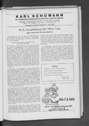 IGA-Ausstellung bei Hein Gas