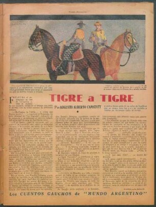 Tigre a tigre : Los cuentos gauchos de "Mundo Argentino"