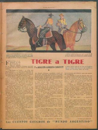 Tigre a tigre : Los cuentos gauchos de "Mundo Argentino"