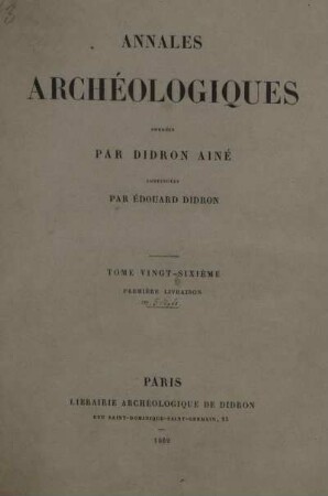 26: Annales archéologiques