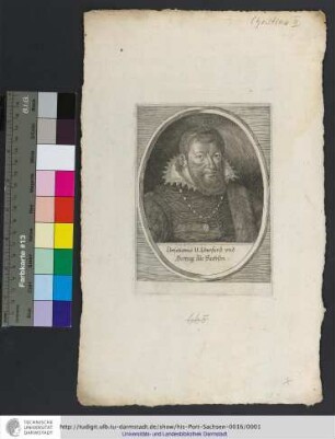 Christianus II. Churfürst und Hertzog Zue Sachsen
