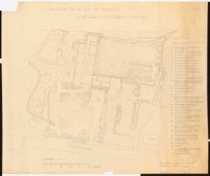 Gartenanlage Berufsschule, Ratingen: 2. Vorentwurf für die Grün- und Freianlagen: Grundriss 1:200