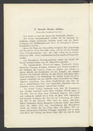 V. Strecke Braila - Sulina.
