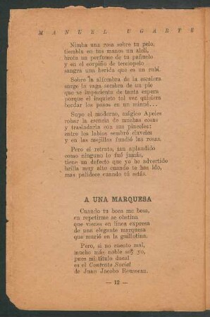 A una marquesa