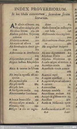 Index Proverbiorum