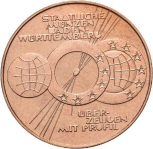 Medaille von Victor Huster auf die Staatlichen Münzen Baden-Württemberg