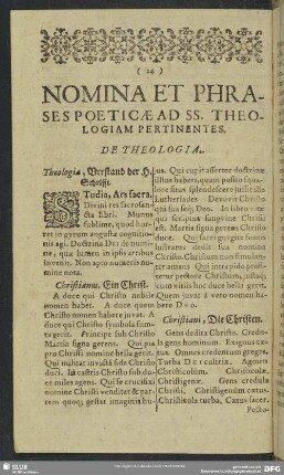 Nomina Et Phrases Poeticae Ad SS. Theologiam Pertinentes