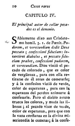Capitulo IV. El principal autor de callar pecados es el demonio.