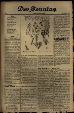 Zweite Ausgabe vom Sonntag, den 11. April 1937.