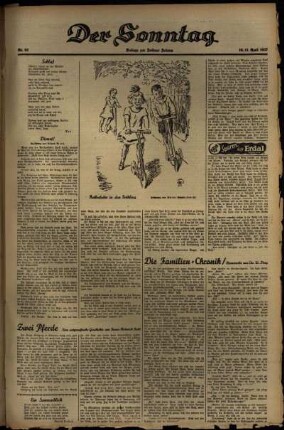 Zweite Ausgabe vom Sonntag, den 11. April 1937.